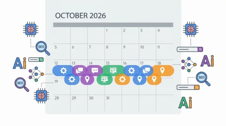 Octobre 2026 : 8 événements SEO concentrés sur une semaine, le GEO s'impose